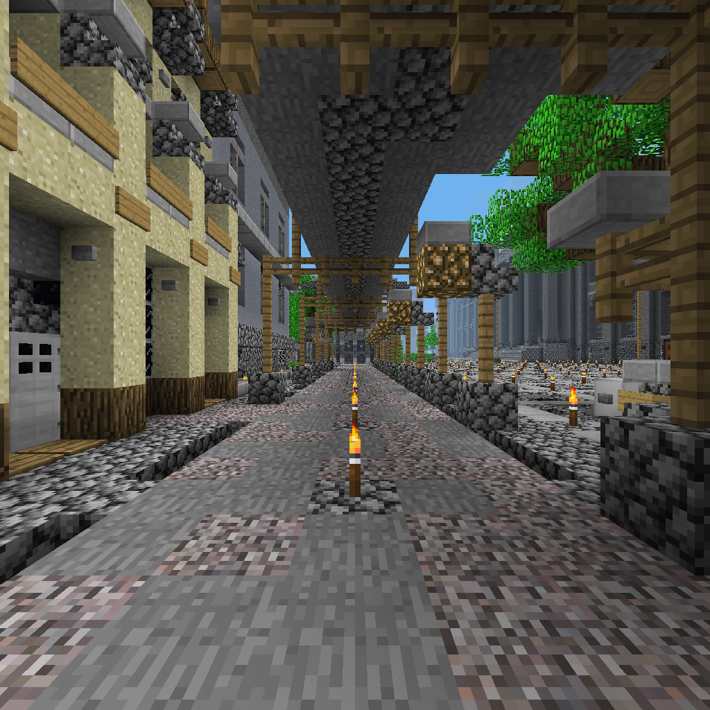 Buildings and streets on AlphaPlace