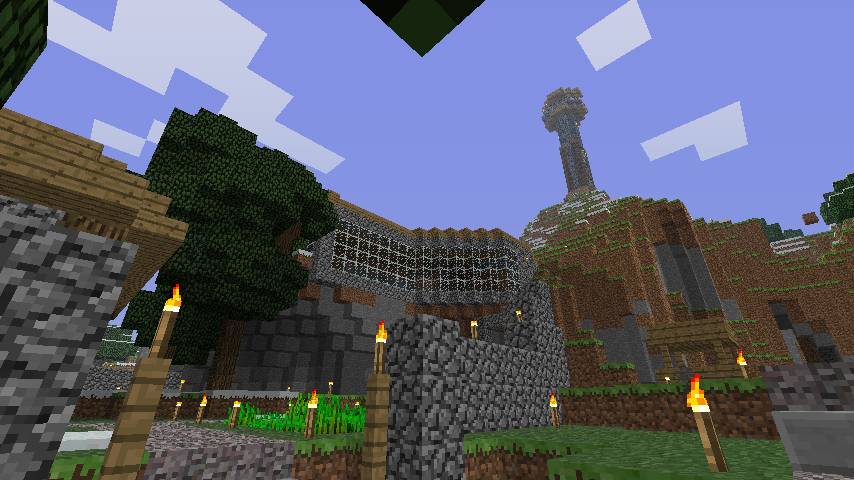 Veiw of the Jaxelberg tower from the village